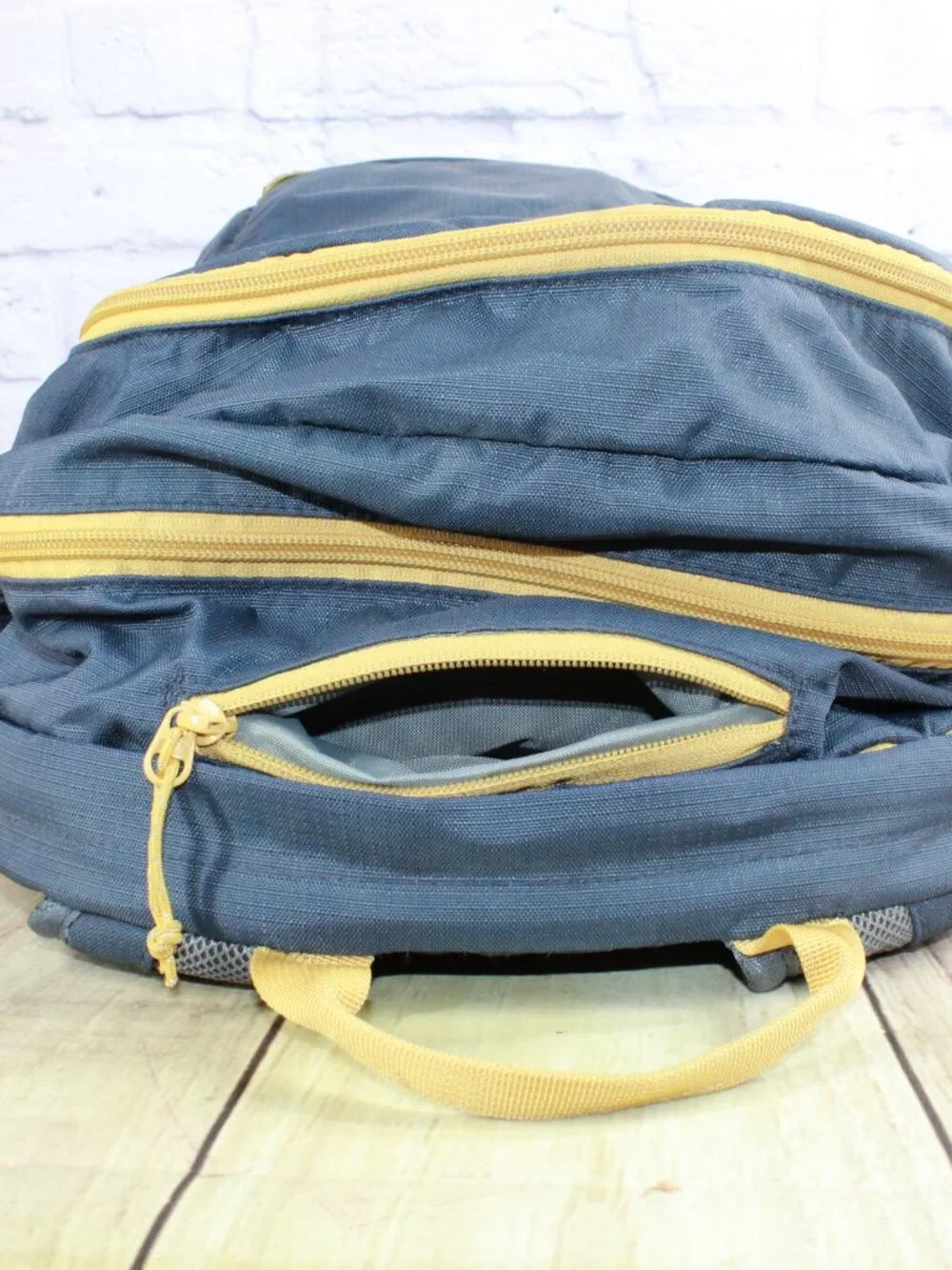 LL Bean Unisex Adult Navy Comfort Carry Portable Locker Pack 42L Hiking Backpack